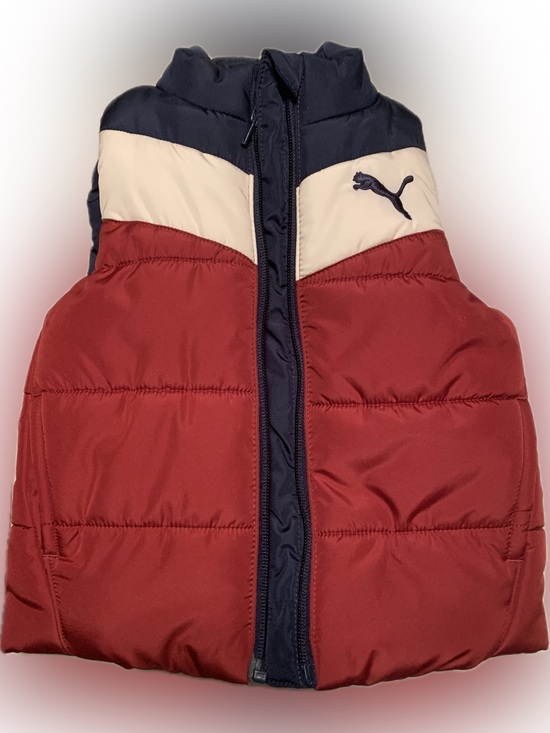 Puma Other - Puma Kids Colorblock Navy, Cream & Red Puffer Vest